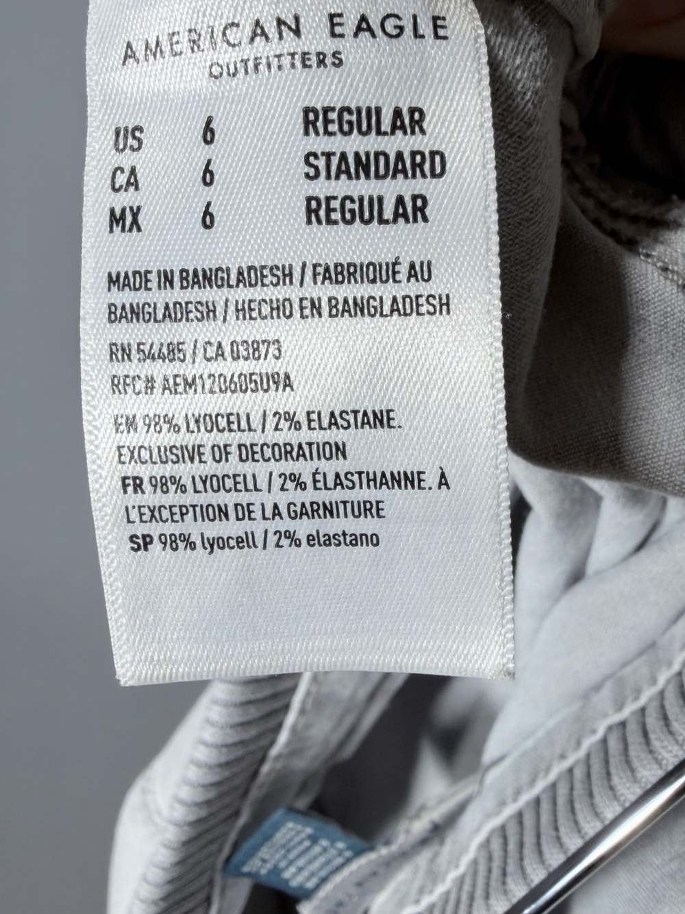 American Eagle Stretch Lyocell Cargo Pants Light Gray Size 6 - Picture 6 of 6